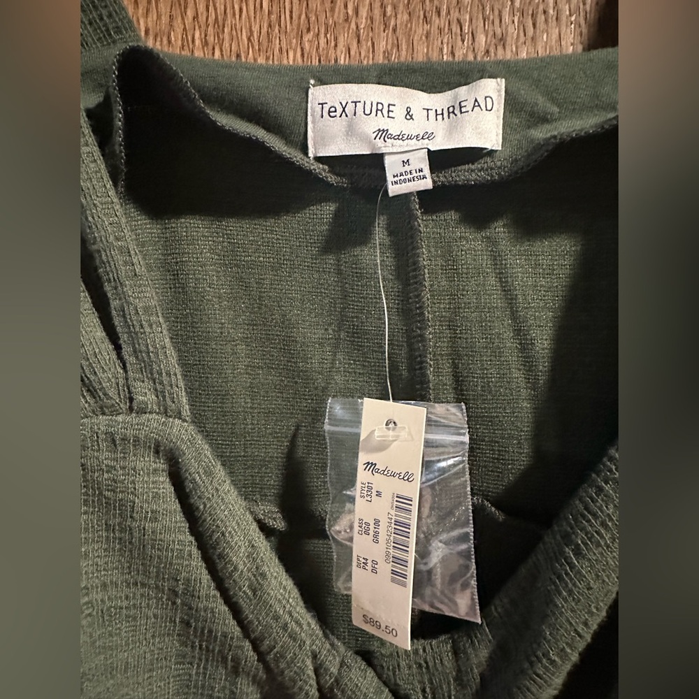 Madewell Texture and Thread Button Down Dress Medium NWT - Picture 4 of 5